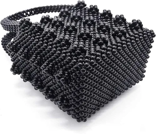 Miniatura 3 de Miuco Bolsos de cuentas para mujer, hechos a mano, con perlas de cristal