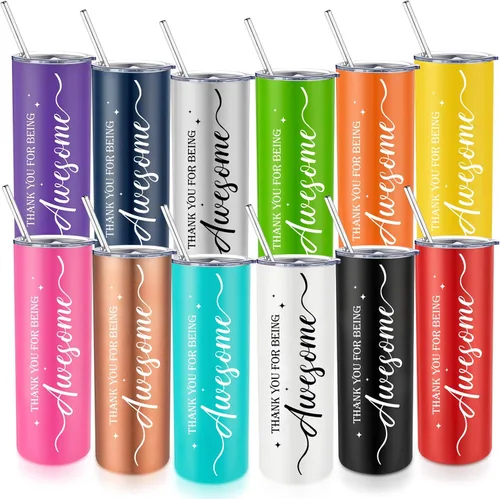 Norme 12 Piezas Regalos de Agradecimiento Tazas a Granel Regalos de Navidad de Apreciación para Empleados, Equipo, Personal, Compañeros de Trabajo