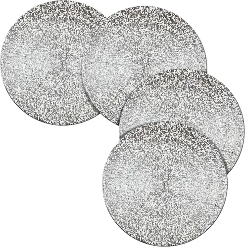 Miniatura 9 de Cargador Redondo con Cuentas de 13", Blanco, Mantel Decorativo para Mesa de Comedor, Cargador Brillante para Fiestas y Navidad, Decoración de Mesa