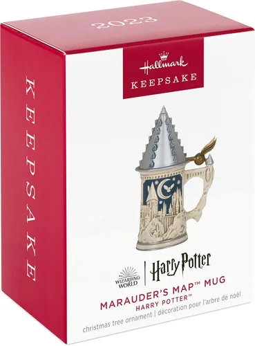 Miniatura 3 de Hallmark Keepsake Adorno de Navidad 2023, adorno de taza de mapa de merodeador de Harry Potter, regalos para fanáticos de Harry Potter