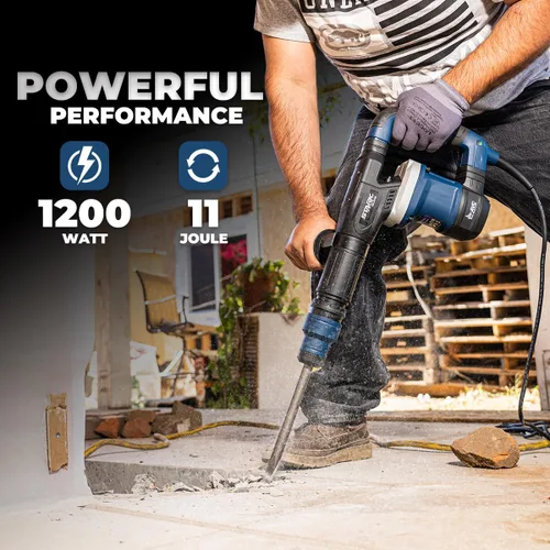 Miniatura 3 de Stark USA Martillo astillador de demolición SDS-Max de 1200 W, 11 libras, martillo de astillado eléctrico con cable de demostración
