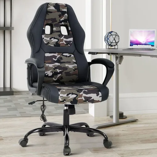 Miniatura 9 de Silla de juegos de PC, silla de oficina de masaje, silla de carreras, silla de escritorio ergonómica con soporte lumbar, silla ejecutiva ajustable