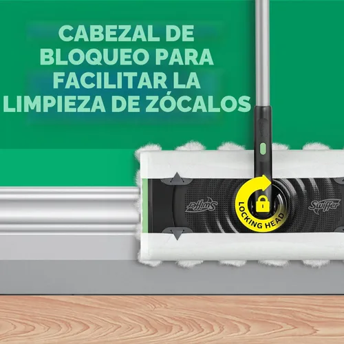 Miniatura 9 de Swiffer Sweep & Mop Deluxe 2 en 1 kit de limpieza de pisos con barrido y trapeado, kit multi-superficie para limpieza de pisos, incluye 1 Barrido
