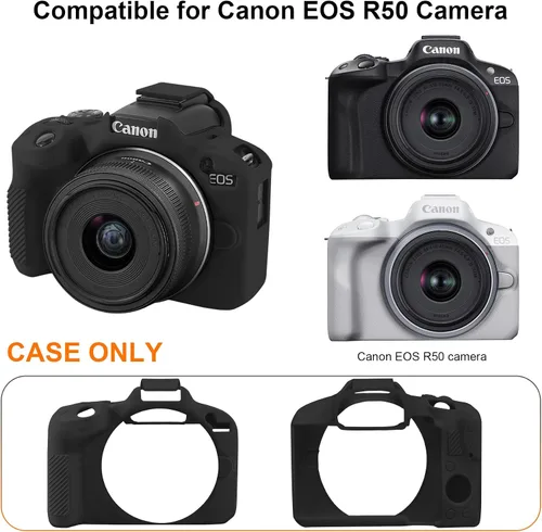 Miniatura 3 de RAIALL Funda para cámara Canon EOS R50, funda protectora de silicona suave para cámara Canon EOS R50 EOSR50 Vlogging, ligera EOS R50 funda