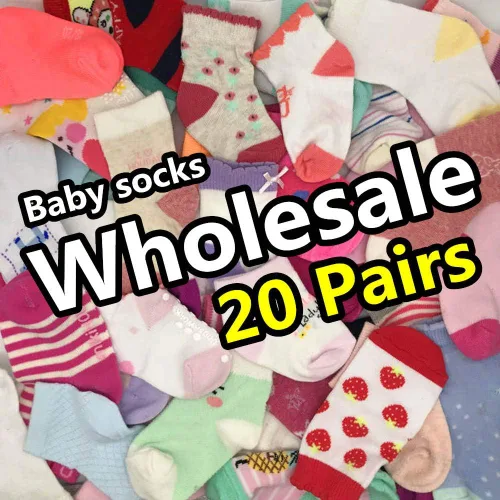 Miniatura 2 de 20 pares de calcetines para bebés, niños y niñas, de algodón (patrón al azar)