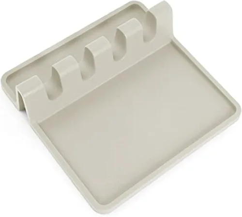 Miniatura 8 de Zulay - Soporte extragrande de silicona con bandeja antigoteo para múltiples utensilios de cocina, reposacucharas resistente al calor y sin BPA