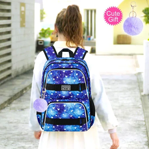 Miniatura 18 de Mochila para laptop, 16 pulgadas, bolsa escolar y bolsa de almuerzo, mochilas resistentes al agua para adolescentes, niñas, mujeres, estudiantes