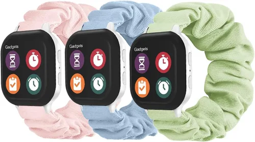 Miniatura 9 de NewJourney Correa elástica compatible con Gizmo Watch 3/2/1 y Gabb Watch 3/2/1 y SyncUP para niños, suave y bonita pulsera de tela elástica