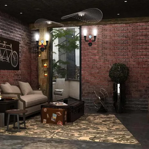 Miniatura 6 de XEYOU Lámpara de pared retro vintage industrial steampunk aplique de pared 2 luces de tubo de agua de metal montado en la pared lámpara E26 Edison