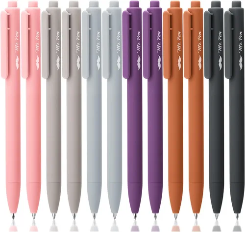 Miniatura 14 de Mr. Pen - Bolígrafos de gel retráctiles, paquete de 12, secado rápido, bolígrafos de gel de punta fina de 0.7mm, bolígrafos retráctiles, bolígrafos