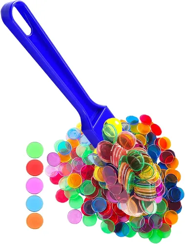 Miniatura 4 de Varita magnética de bingo con chips de metal anillados para contar fichas escolares/juegos, marcadores de plástico, herramienta STEM educativa