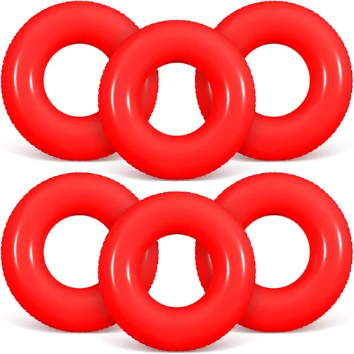 Miniatura 8 de JellyArch 6 piezas de flotadores inflables para piscina de 28 pulgadas, tubo de natación a granel para adultos, flotadores de piscina