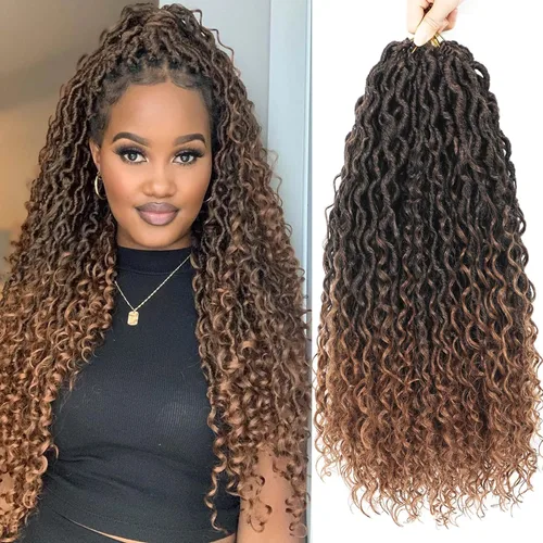 Miniatura 9 de Goddess Locs - Cabello de ganchillo de 12 pulgadas, 7 paquetes de rastas cortas de pelo sintético de ganchillo suave, trenzas de ganchillo