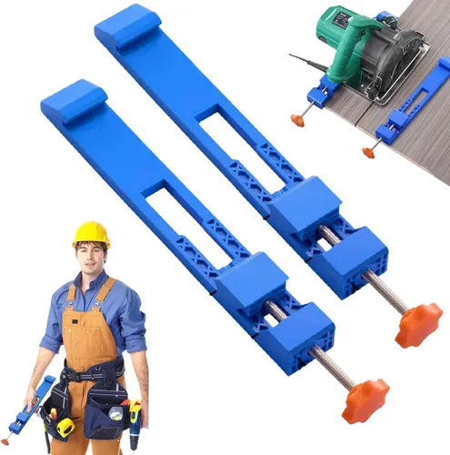 Miniatura 10 de Guía de base de corte ajustable para máquina, nueva abrazadera de posicionamiento de aserrado circular eléctrico y fresado, guía de corte de madera