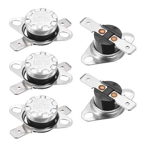 Miniatura 8 de uxcell KSD301 Termostato 32.0 °F/32 ° F 10 A Normalmente Cerrado N.C Ajuste Snap Disc Interruptor de temperatura para microondas, horno, cafeteras 2