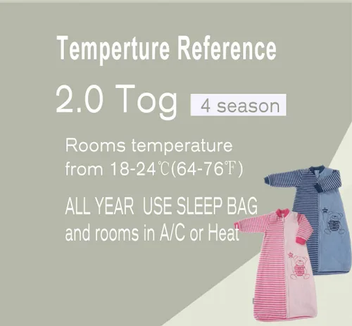 Miniatura 9 de Tog 2.0 - Saco de dormir para niños pequeños, manga larga, terciopelo de algodón, cálido saco de dormir con brazos para bebé, 4 estaciones, Azul