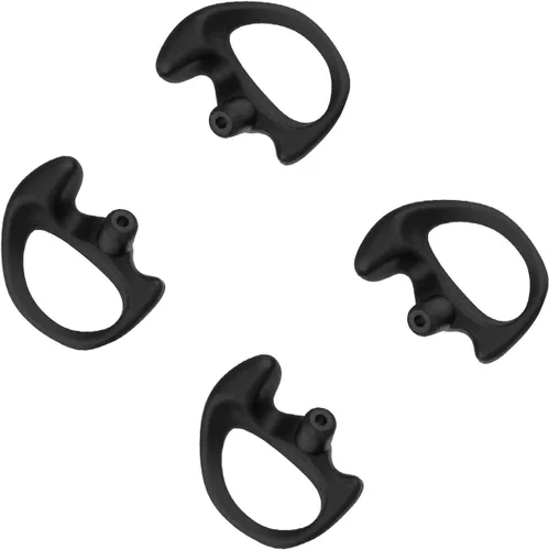 Miniatura 9 de Repuesto universal de silicona suave para Baofeng Motorola Kenwood Retevis Midland Auriculares de radios bidireccionales (negro, pequeño, 2 pares)