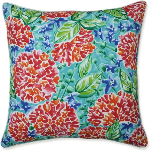 Miniatura 12 de Pillow Perfect - Cojines decorativos florales brillantes para interiores/exteriores, 2 unidades, lumbar - 11.5 x 18.5 pulgadas, verde/rojo Zoe