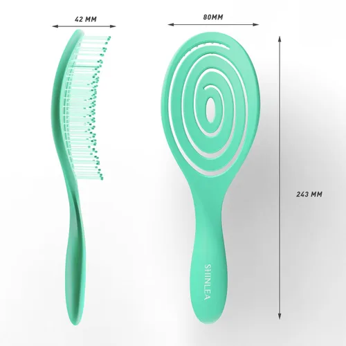 Miniatura 7 de SHINLEA Cepillo para el Cabello, Cepillo Desenredante Anti-Enredos, Cepillo Espiral para Cabello Húmedo y Seco, Mujeres, Hombres, Niños, Se Desliza