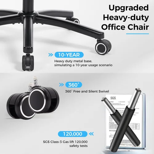 Miniatura 8 de Silla de oficina de masaje amasador 3D de 500 libras con reposapiés, silla reclinable ergonómica grande y alta para computadora y gaming