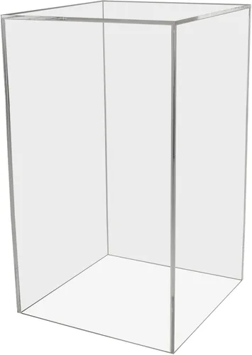 Miniatura 26 de Caja de exhibición de acrílico transparente de 8 x 8 x 12 pulgadas con un lado abierto, versátil contenedor de almacenamiento de productos Lucite