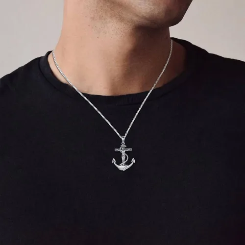 Miniatura 363 de Collar de plata de ley 925 con medalla de San Patrón, colgante de protección católica, amuleto, joyería religiosa para hombres y mujeres