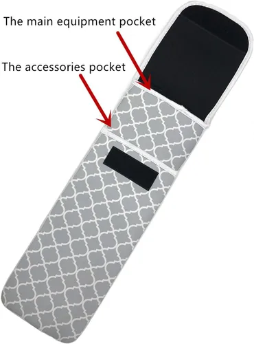 Miniatura 2 de Wanty Funda para alisadores de cabello con cierre, soporte de neopreno para rizador de hierro plano, funda de viaje, funda de viaje, funda de bolsa