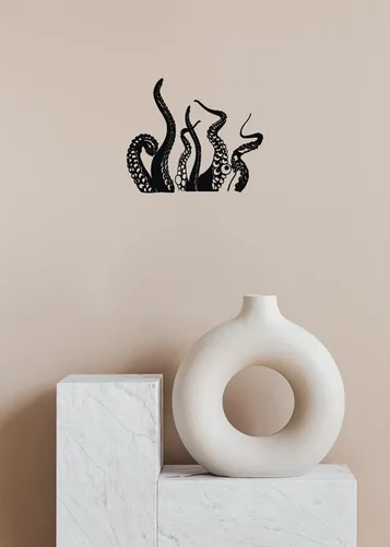 Wall Decals Vinyl Decal Sticker Home Interior Design Mural Sea Ocean Animals Octopus Tentacles Bathroom Kids Nursery Baby Room Decor KT80 (28 in x
