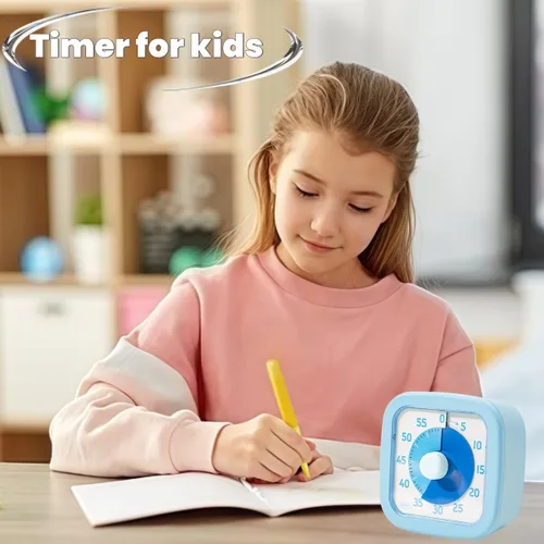 Miniatura 4 de Temporizador visual para niños en casa - Temporizador visual de 60 minutos para niños para el aula, oficina en casa, reloj de cuenta atrás