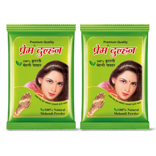 Miniatura 10 de Prem Dulhan Henna Mehendi en polvo natural (17.637 onzas), cuidado orgánico del cabello para hombres y mujeres, mezcla de hierbas puras