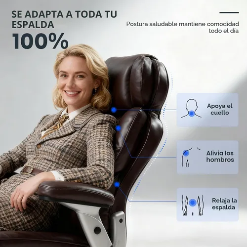 Miniatura 5 de FLEXISPOT 600lbs Silla de Oficina Grande y Alta para Personas Pesadas, Silla de Escritorio de Computadora de Alta Resistencia con Soporte Lumbar