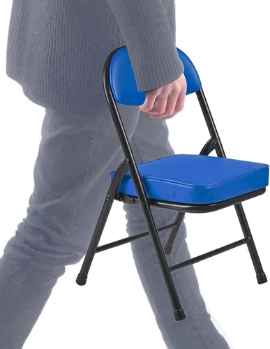 Miniatura 11 de Mini sillas plegables acolchadas, taburete de garaje, silla de camping portátil con cojín, silla de césped ligera, para eventos deportivos al aire