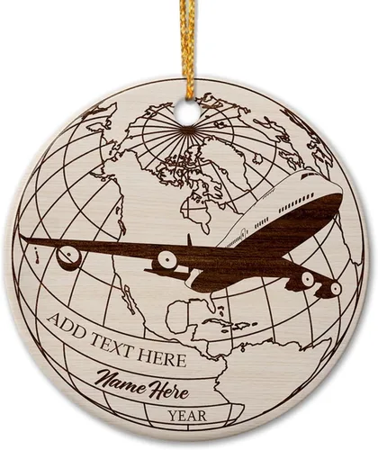 Miniatura 22 de Adorno de liniero de cerámica personalizado para Navidad 2025 – El favorito de Santa, primera Navidad como electricista, nombre personalizado