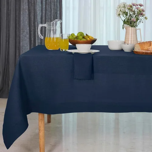 Miniatura 20 de Classic Linen™ by D'Moksha - Mantel rectangular de 54 x 72 pulgadas, 100% lino puro, lavable a máquina para comedor, Día de la Madre, primavera