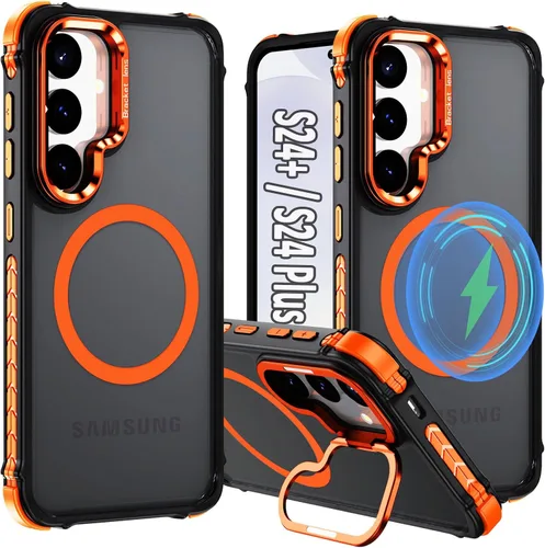 Miniatura 22 de para Galaxy S24 Plus Funda Magnética, Funda Resistente y Rugosa con Protección contra Caídas [Compatible con Carga Inalámbrica Rápida] Funda