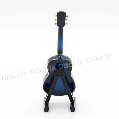 Miniatura 3 de Odoria 1/12 Guitarra Miniatura Casa de Muñecas Instrumentos Musicales Accesorios, Azul