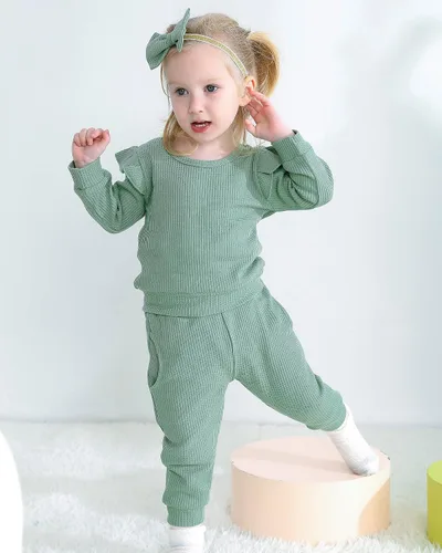 Miniatura 2 de Conjunto de ropa de bebé para niña, tops y pantalones, ropa para niñas pequeñas, sudaderas para bebés
