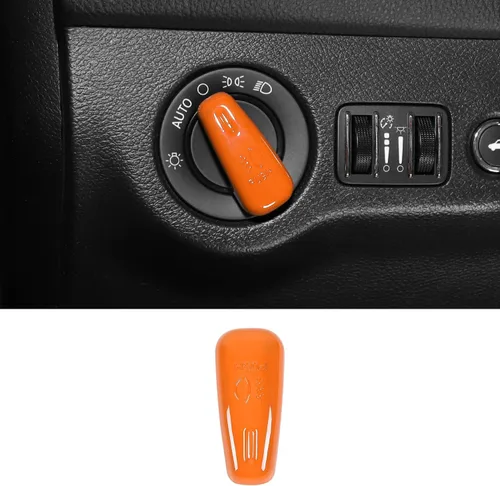 Miniatura 8 de Jimen para Dodge Challenger 2015+, para Dodge Charger 2010+, para Dodge Durango 2011+, Cubierta de botón de interruptor de faro de recorte