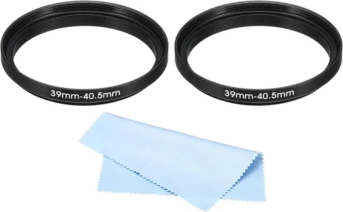 Miniatura 10 de PATIKIL Anillo elevador de metal de 27 a 1.181 in con paño de limpieza, paquete de 2 anillos adaptadores de filtro de lente de cámara, anillo