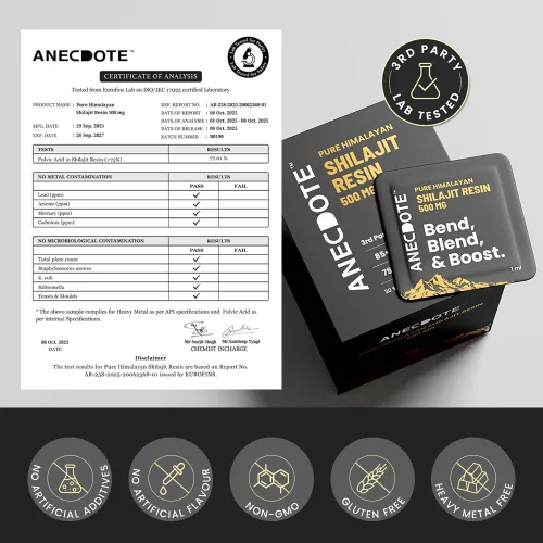 Miniatura 8 de ANECDOTE Tarjetas de resina Shilajit pura del Himalaya de 500 mg Aumenta la resistencia Aumenta la productividad 75% de ácido fúlvico, más