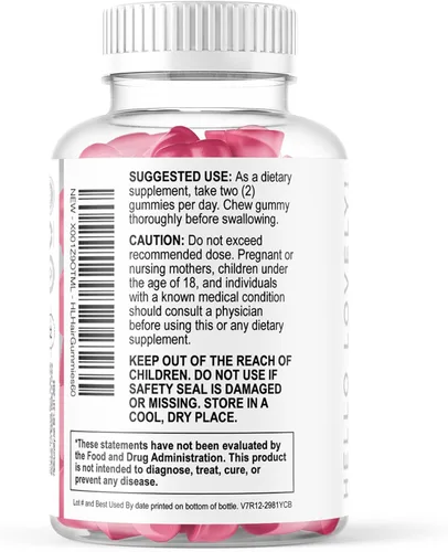 Miniatura 8 de Hello Lovely - Gomitas de vitaminas para el cabello con biotina, 5000 mcg de vitaminas E y C que apoyan el crecimiento del cabello, vegetariano