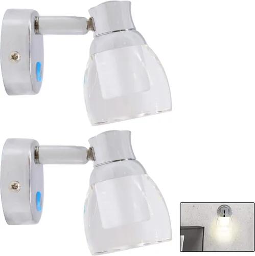Miniatura 10 de Paquete de 2 Focos LED COB de Techo Downlight de 12V con Interruptor, Montaje en Superficie 330° Ajustable Regulable Luz de Pared para RV Lámpara