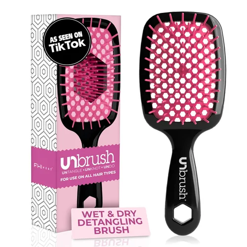 Miniatura 14 de FHI Heat UNbrush - Cepillo desenredante para cepillar sin dolor en cabello húmedo o seco — Cerdas antiestáticas DuoFlex duraderas, mango ligero