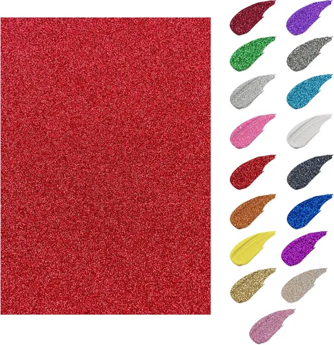 Miniatura 4 de S - Papel de cartulina con purpurina, papeles con purpurina que no se desprende, papel para manualidades y proyectos de bricolaje, papel brillante