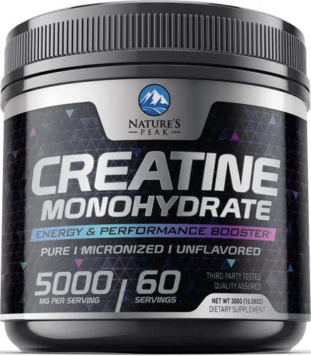 Monohidrato de creatina, 5000 mg por porción, suplemento de creatina micronizada pura en polvo para hombres y mujeres, sin sabor, la creatina