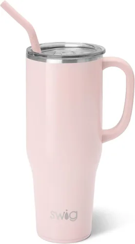 Miniatura 27 de Swig Life Mega Taza de 30 oz, Vaso de 30 oz con Asa y Pajita, Compatible con Portavasos, Apto para Lavavajillas, Vaso Aislado Extra Grande, Botella