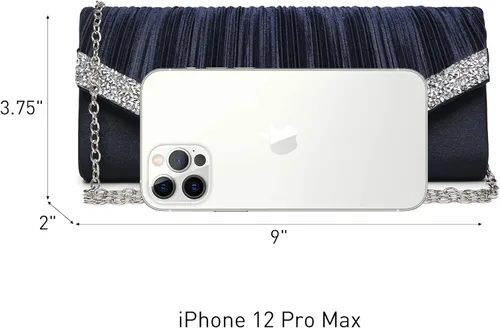 Miniatura 2 de Dasein Bolsos de noche de satén para mujer, bolsos de mano, bolsos de boda, bolsos formales, para fiesta, graduación, con diamantes de imitación
