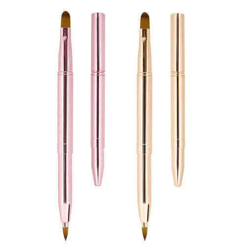 Miniatura 9 de Unaone [Paquete de 2] Cepillo de labios para lápiz labial, cepillos de labios retráctiles, cepillo de maquillaje de doble extremo para lápiz labial