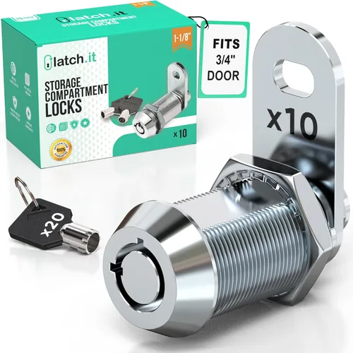 LATCH.IT - Cerraduras para almacenamiento de RV (vehículos recreativos) de 1-1/8 pulgadas; paquete de 10 cerraduras para compartimentos de