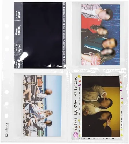 Miniatura 6 de Fundas de bolsillo transparentes A5 (10 páginas), páginas de repuesto para álbum de fotos para carpeta de 6 anillas (anchas), doble cara, 4